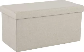 Bancuta pliabila material bej Orelia 76x38x38 cm 
