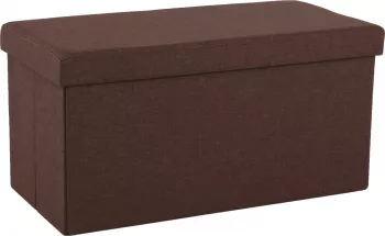 Bancuta pliabila material maro Orelia 76x38x38 cm 