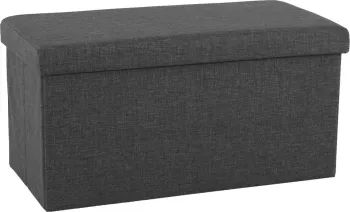 Bancuta pliabila mdf textil gri Orelia 76x38x38 cm 