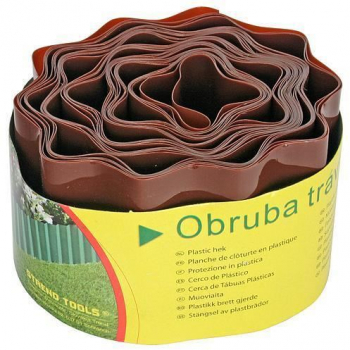 Bordura gazon din plastic maro 9 m x 200 mm 