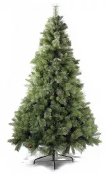 Brad artificial verde cu sclipici auriu si conuri Colorado Ø 130 cm x 210 h 