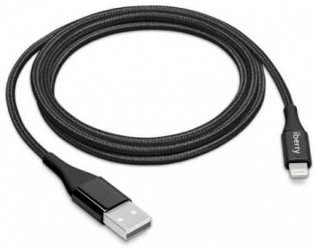 Cablu Iberry MiColor 8 Pini Negru Pentru Ipod Ipad Iphone 5 5S 6 6S 6 Plus 7 7 Plus 8 8 Plus 