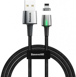 Cablu Magnetic Compatibil cu iPhone Lightning 1 5A 2M - Baseus Zinc CALXC-B01 Negru/Auriu 