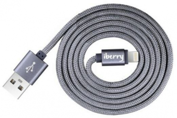 Cablu USB 8-Pini Iberry Gri Pentru Iphone 5 5s 5se 6 6 Plus 7 7 Plus 