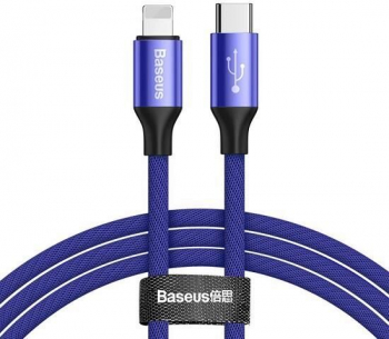 Cablu USB Compatibil cu iPhone si Type-C cu Incarcare si Transfer Date 1M 2A - Baseus Yiven CATLYW-C03 Albastru 