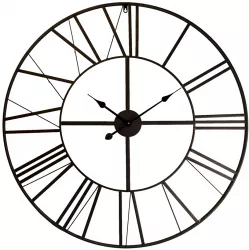 Ceas perete metal negru 90x4 cm 