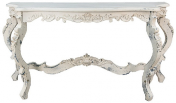 Consola lemn alb antichizat 170x52x82 cm 