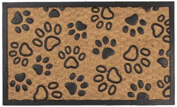 Covoras intrare casa antiderapant fibre cocos cauciuc Pets 75x45x1 cm 