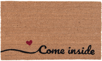 Covoras intrare casa antiderapant fibre cocos cauciuc crem 75 cm x 45 cm 