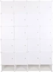 Dulap modular plastic metal alb Zafod 148x46x202 cm