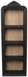 Etajera suspendabila cu 4 polite din polirasina si lemn natur 42 cm x 19 cm x 126 h
