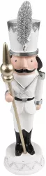 Figurina Spargatorul de Nuci polirasina alba 7x7x25 cm 
