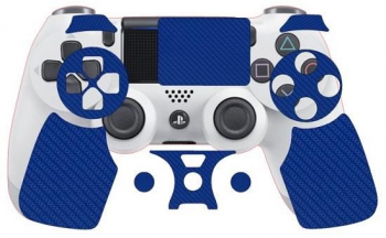Folie Skin Compatibila cu Controller Sony Playstation 4 Marmalis Sticker Skin Carbon Blue 