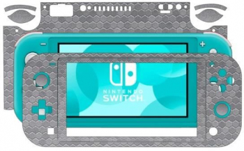 Folie Skin Compatibila cu Nintendo Switch Lite Marmalis Sticker Skin HoneyComb Silver 
