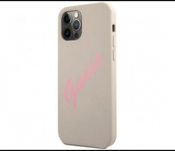 Husa Cover Guess Silicone Vintage pentru iPhone 12/12 Pro GUHCP12MLSVSGP Pink 