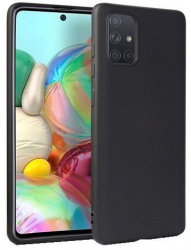 Husa Silicon Compatibila cu Samsung Galaxy A51 - Tech-Protect Icon Black