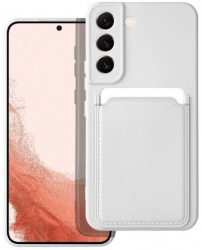Husa Silicon Compatibila cu Samsung Galaxy S22 Plus Forcell Card Case Alb 