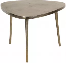 Masuta cafea aluminiu auriu 60x60x42 cm 