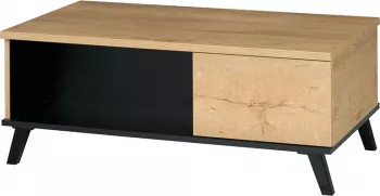 Masuta de cafea din PAL stejar lefkas negru Siran 101x61x40 cm 