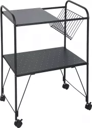 Masuta mobila din metal negru Korete 51x33x73 cm 