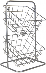 Raft 2 cosuri fier negru 22x22x41 cm 