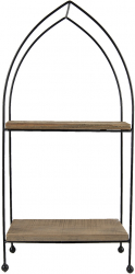 Raft 2 polite lemn maro 27x14x57 cm 