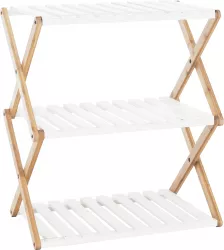 Raft 3 polita mdf natur si bambus natural Peoria 53.5x31.5x61 cm 