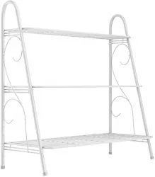 Raft 3 polite din metal alb Veruma 63.5x31.5x72 cm 