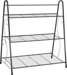 Raft 3 polite din metal gri Veruma 64x32x72 cm 