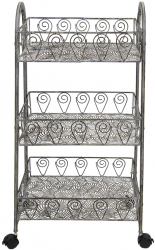 Raft 3 polite fier gri 37x26x80 cm 