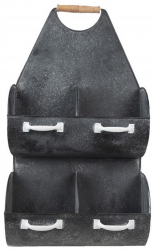 Raft suspendabil fier negru 35x41x66 cm 