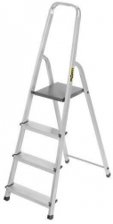 Scara aluminiu 3 trepte   platforma max 125 kg 1.45 m Drabest 