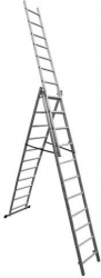 Scara aluminiu 3 tronsoane 11 trepte max 150 kg 6.14 m Drabest  