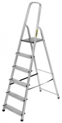 Scara aluminiu 5 trepte   platforma max 125 kg 1.91 m Drabest 