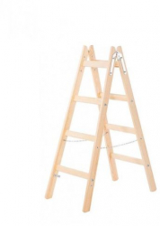 Scara lemn 2 tronsoane 4 trepte carlig pentru galeata max 150 kg 1.32 m Strend Pro 