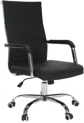 Scaun de birou piele ecologica neagra Faran 54x62.5x110 cm 