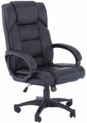 Scaun de birou tapiterie piele ecologica neagra Siemo 64x72x122 cm 