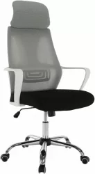 Scaun de birou tapiterie textil gri negru alb Taxis 64x63x126 cm 