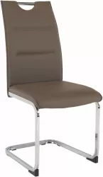 Scaun piele ecologica maro Tosena 44x60.5x98 cm 
