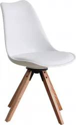 Scaun rotativ piele ecologica alba Etosa 48x57.5x82.5 cm 