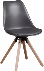 Scaun rotativ piele ecologica gri inchis Etosa 48x57.5x82.5 cm 