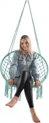 Scaun suspendabil bumbac verde menta Amado 80x120 cm 