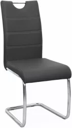 Scaun tapiterie piele ecologica neagra Abira 43x44x96 cm 