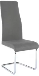 Scaun tapiterie textil gri inchis picioare crom Amina 44x46x110 cm 