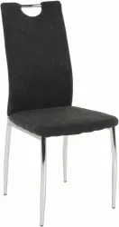 Scaun tapiterie textil gri picioare crom Oliva 44x41x97 cm 