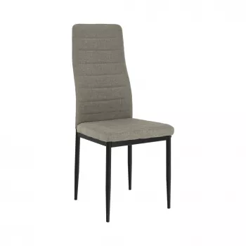 Scaun tapiterie textil maro picioare metal negru Coleta 41x49x96 cm 