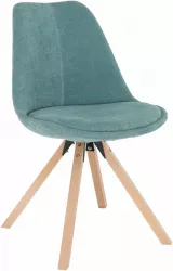 Scaun tapiterie textil verde menta picioare lemn fag Sabra 50x48x82 cm 