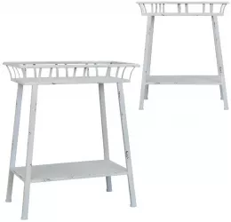 Set 2 masute din fier gri antichizat 59 cm x 31 cm x 73 h 