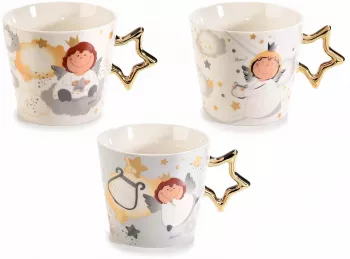 Set 3 cani portelan Craciun Inger 10x9 cm 