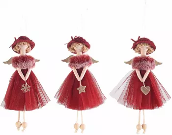 Set 3 ornamente brad Inger 10x25 cm 